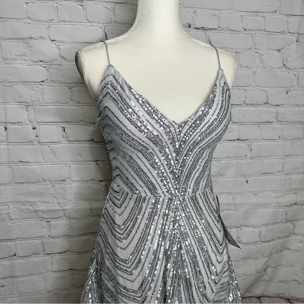 B. Darlin Juniors Sequined Mini Fit & Flare Dress - Picture 5 of 13